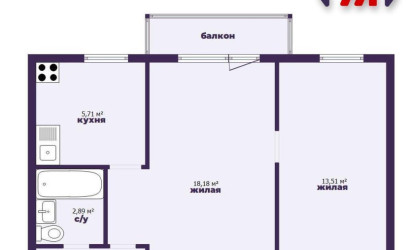 Купить 2-комнатную квартиру, Минск, Жукова просп., 21/1 (Московский район). Фото 14