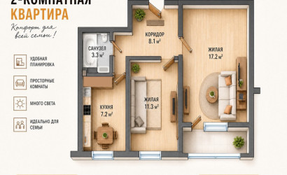 Купить 2-комнатную квартиру, Минск, Заславская, 12 (Центральный район). Фото 2