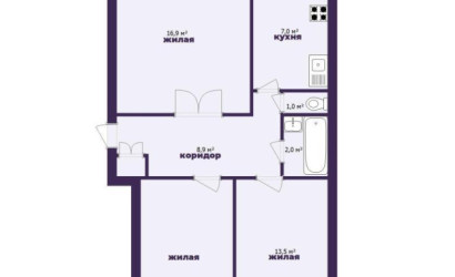 Купить 3-комнатную квартиру, Молодечно, Будавников ул., 11/А. Фото 5