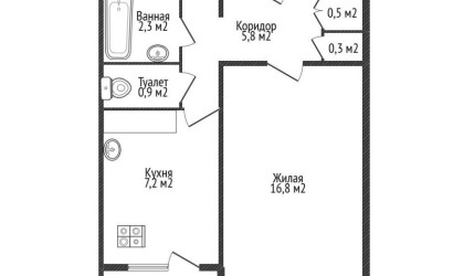 Купить 1-комнатную квартиру, Минск, Белецкого ул., 16/2 (Московский район). Фото 13