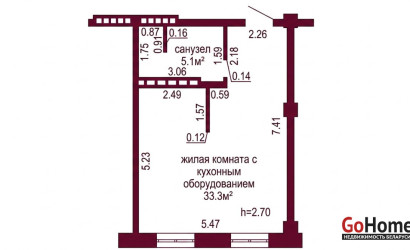 Купить 1-комнатную квартиру, Гродно, Будённого, 30. Фото 14