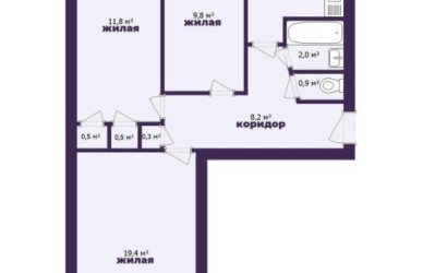 Купить 3-комнатную квартиру, Молодечно, Волынца ул., 6. Фото 7