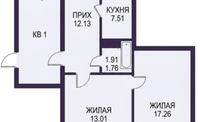 Купить 2-комнатную квартиру, Путчино, Центральная ул., 4. Фото 22