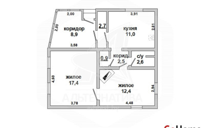Купить дом, Кобелка, Домачевский с/с, 17 соток. Фото 1