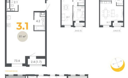 Купить 4-комнатную квартиру, Минск, Лосика ул., 55 (Московский район). Фото 35