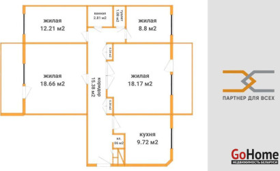 Купить 4-комнатную квартиру, Осиповичи, Рабоче-Крестьянская ул., 5. Фото 25