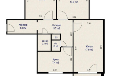 Купить 3-комнатную квартиру, Минск, Жудро ул., 69(Фрунзенский район). Фото 1