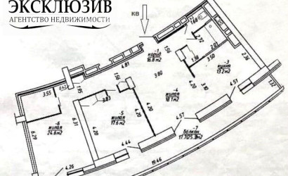 Купить 3-комнатную квартиру, Минск, Кальварийская ул., 16 (Фрунзенский район). Фото 17