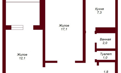 Купить 2-комнатную квартиру, Брест, ул. Молодогвардейская, д. . Фото 11