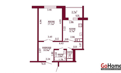 Купить 1-комнатную квартиру, Гродно, Кремко, 14А. Фото 9