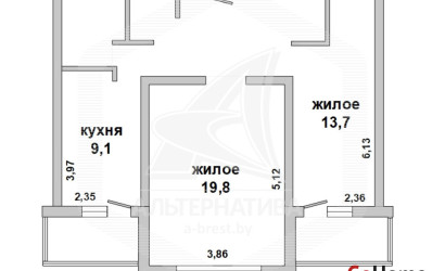 Купить 2-комнатную квартиру, Брест, Ковалево, ул. 28 Июля. Фото 1