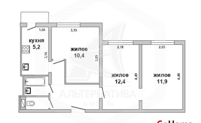Купить 3-комнатную квартиру, Жабинка, , . Фото 1