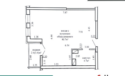 Купить 1-комнатную квартиру, Минск, Дзержинского просп., 30 (Московский район). Фото 5