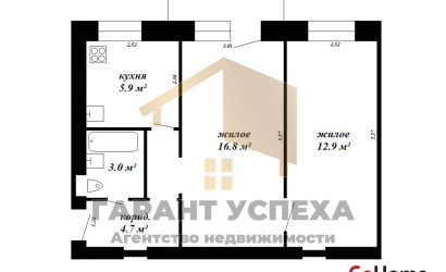 Снять 2-комнатную квартиру, Брест, просп. Машерова, д. . Фото 13