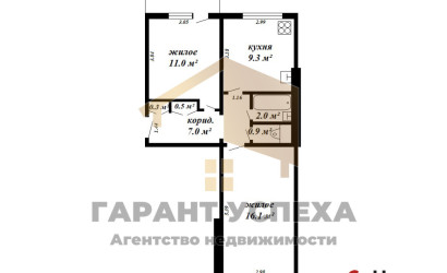 Купить 2-комнатную квартиру, Брест, ул. Дубровская, д. . Фото 10