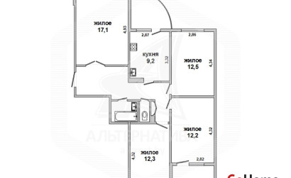 Купить 4-комнатную квартиру, Брест, Ковалево, ул. Суворова. Фото 1