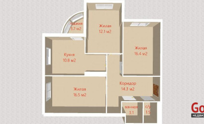 Купить 3-комнатную квартиру, Минск, Прилукская ул., 46 (Московский район). Фото 7