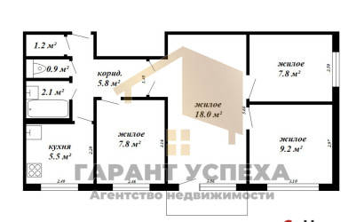 Купить 4-комнатную квартиру, Брест, ул. Московская, д. . Фото 18