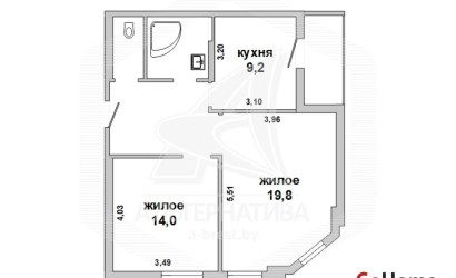Купить 2-комнатную квартиру, Брест, Центр, ул. Фомина. Фото 16