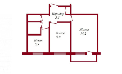 Купить 2-комнатную квартиру, Пинск, Центральная, 48. Фото 12