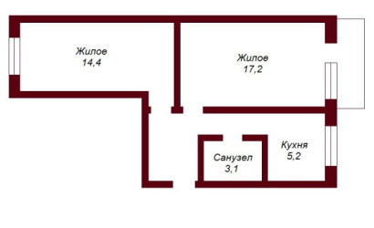Купить 2-комнатную квартиру, Брест, ул. Кривошеина, д. . Фото 7