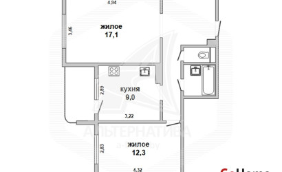 Купить 2-комнатную квартиру, Брест, Заводская, пер. Заводской 3-й. Фото 13