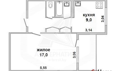 Купить 1-комнатную квартиру, Брест, Восток, ул. Ленинградская. Фото 12