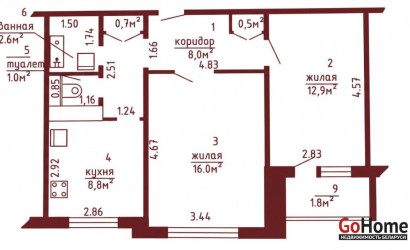Купить 2-комнатную квартиру, Борисов, Гречко, 21. Фото 1