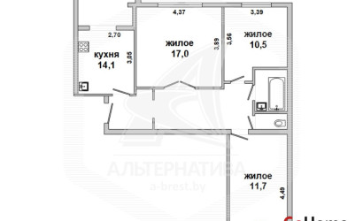 Купить 3-комнатную квартиру, Брест, Речица, ул. Солнечная. Фото 10