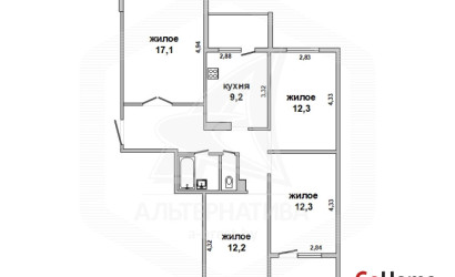 Купить 4-комнатную квартиру, Брест, Ковалево, ул. Карьерная. Фото 12