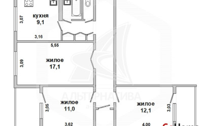 Купить 3-комнатную квартиру, Брест, Вулька, ул. Сябровская. Фото 1
