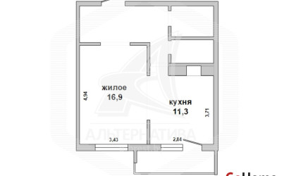 Купить 1-комнатную квартиру, Брест, Лт. рябцева, ул. Лейтенанта Рябцева. Фото 13
