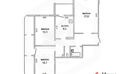 Купить 3-комнатную квартиру, Брест, Южный, ул. Пронягина. Фото 1