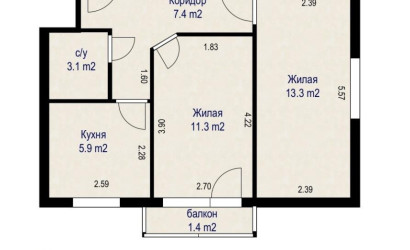 Купить 2-комнатную квартиру, Молодечно, Великий Гостинец ул., 72. Фото 18