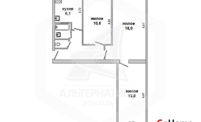 Купить 3-комнатную квартиру, Брест, Центр, ул. Гоголя