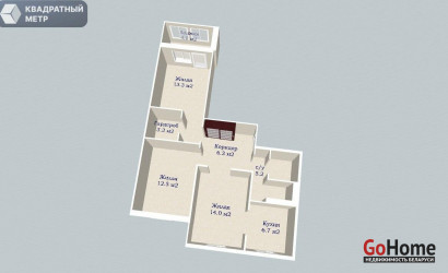 Купить 3-комнатную квартиру, Минск, Бурдейного ул., 19 (Фрунзенский район). Фото 29