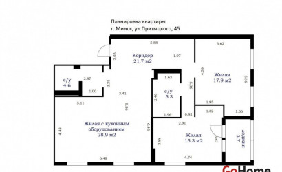 Купить 3-комнатную квартиру, Минск, Притыцкого ул., 45 (Фрунзенский район). Фото 28