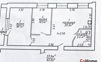 Купить 3-комнатную квартиру, Витебск, Ленина ул., 53. Фото 2