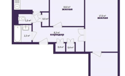 Купить 3-комнатную квартиру, Солигорск, Константина Заслонова ул., 67. Фото 10