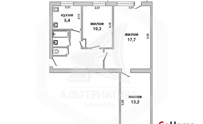 Купить 3-комнатную квартиру, Кобрин, , . Фото 10