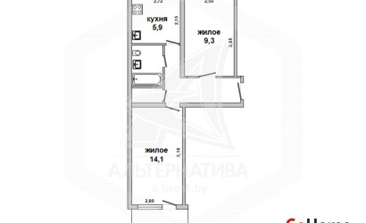 Купить 2-комнатную квартиру, Брест, Граевка, ул. Красногвардейская. Фото 15