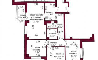 Купить 3-комнатную квартиру, Гродно, Ивана Якубовского, 9А. Фото 16