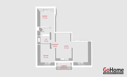 Купить 3-комнатную квартиру, Колодищи, Лавандовая ул., 10. Фото 2