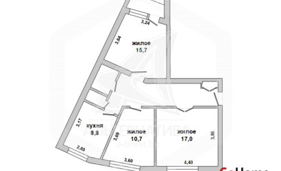 Купить 3-комнатную квартиру, Кобрин, , . Фото 1