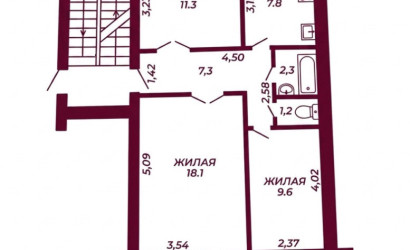 Купить 3-комнатную квартиру, Гродно, Свердлова, 13. Фото 14