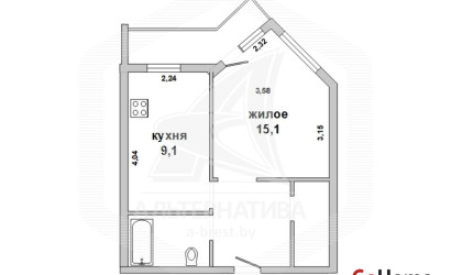 Купить 1-комнатную квартиру, Брест, Центр, ул. Воровского. Фото 1