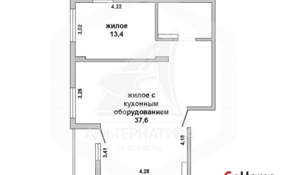 Купить 2-комнатную квартиру, Брест, Ковалево, ул. Октябрьской Революции. Фото 13