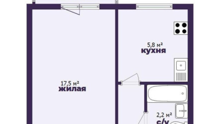 Купить 1-комнатную квартиру, Солигорск, Парковая ул., 9. Фото 2