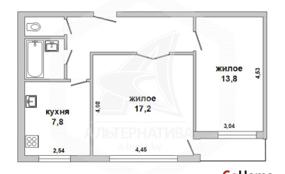 Купить 2-комнатную квартиру, Брест, Центр, ул. Маяковского. Фото 16
