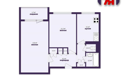 Купить 2-комнатную квартиру, Солигорск, Набережная ул., 25. Фото 16